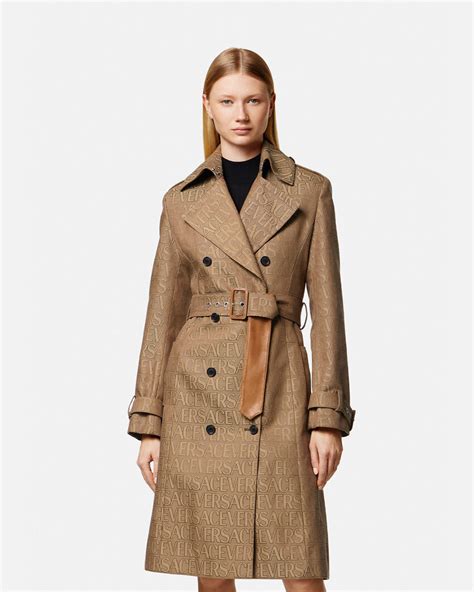 versace long indain coat|versace trench coat women.